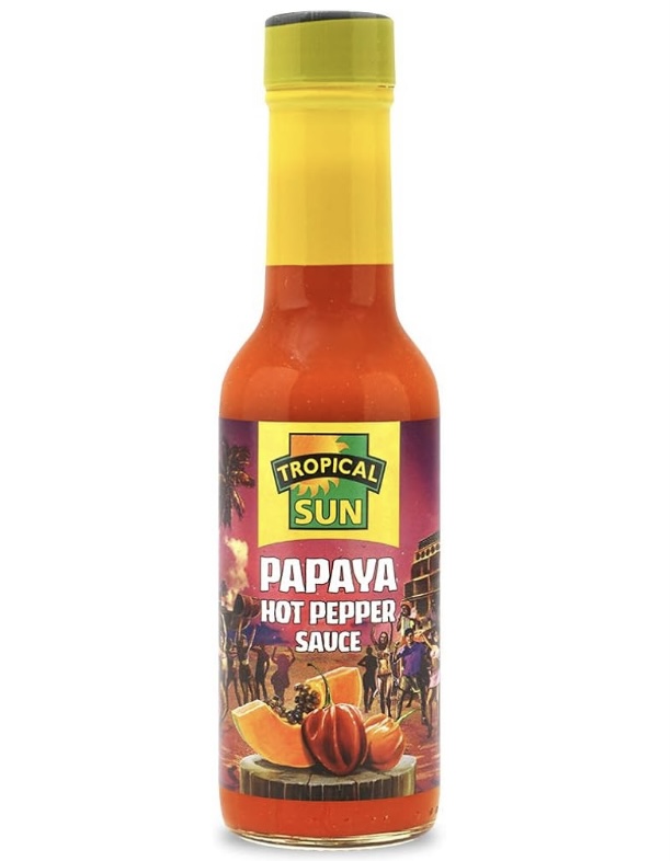 Tropical Sun Papaya Hot Pepper Sauce 150Ml